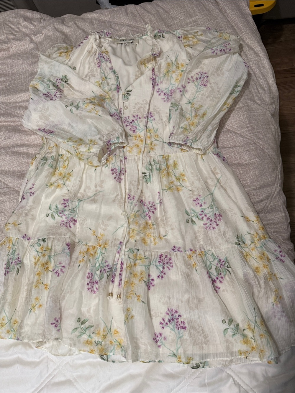 Taylor Floral Tiered A-Line Dress - Picture 5 of 7
